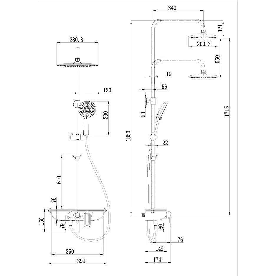 Душевая система Lemark Tropic LM7012C купить в интернет-магазине сантехники Sanbest