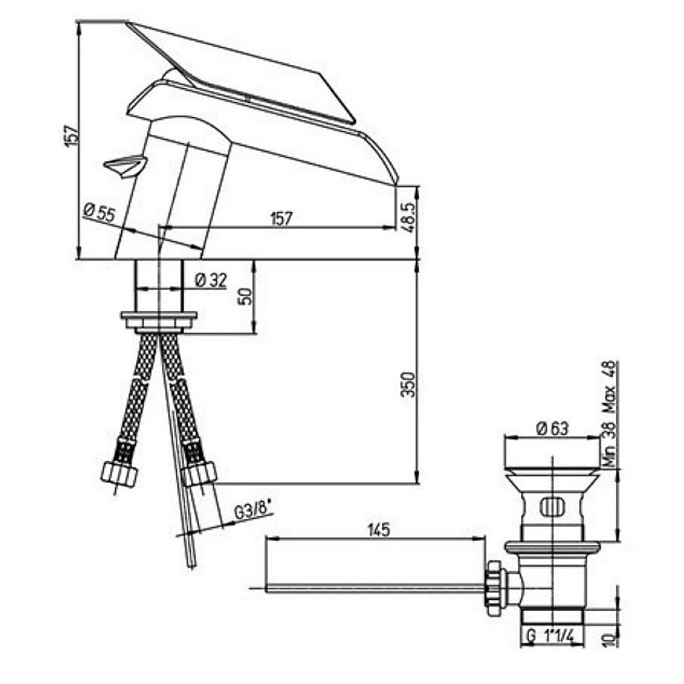 Смеситель для биде PAINI Morgana 73PW306VR никель купить в интернет-магазине сантехники Sanbest