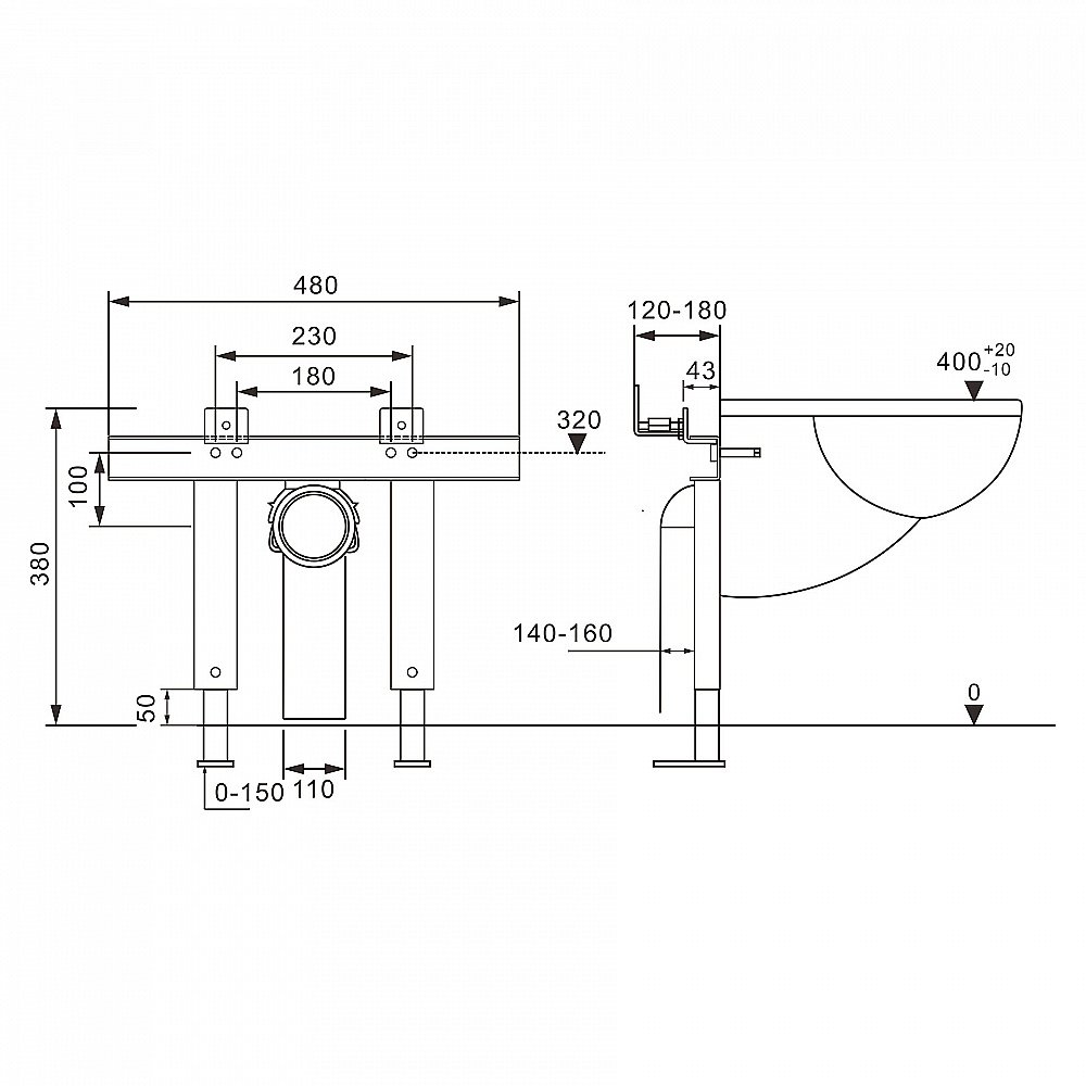 Инсталляция для унитаза ABBER AC0102P купить в интернет-магазине сантехники Sanbest