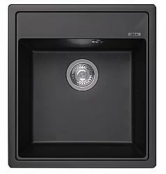 Кухонная мойка Abber Quarz 46х51 AQ2901B черная матовая купить в интернет-магазине сантехники Sanbest