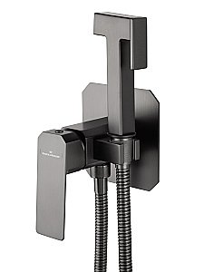 Смеситель с гигиеническим душем встраиваемый WONZON & WOGHAND DIAMOND, Темный графит (WW-88829011-BGM) купить в интернет-магазине сантехники Sanbest