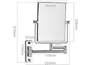 Зеркало косметическое Aquanet Lvyi 1401 купить в интернет-магазине сантехники Sanbest