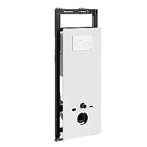 Инсталляция для унитаза WasserKraft Salm 27TLT.010.ME.WH.WM02 белая панель/кнопка белая матовая купить в интернет-магазине сантехники Sanbest