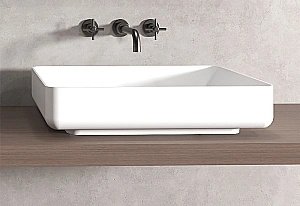 Раковина накладная ABBER Stein AS2629 белая матовая купить в интернет-магазине Sanbest