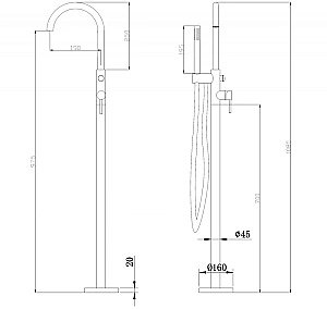 Смеситель для ванны ABBER Wasser Kreis AF8115N хром купить в интернет-магазине сантехники Sanbest