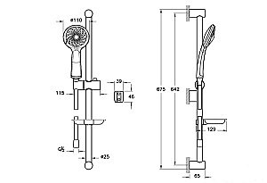 Набор смесителей VitrA Flow Round A42302EXP хром купить в интернет-магазине сантехники Sanbest
