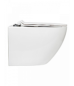 Унитаз подвесной Agger AT09150 безободковый, с инсталляцией, смыв торнадо, с крышкой микролифт, белый глянцевый купить в интернет-магазине Sanbest