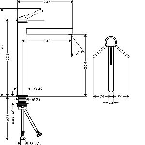 Смеситель для раковины Hansgrohe Finoris 76070700 белый матовый купить в интернет-магазине сантехники Sanbest