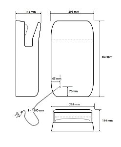 Сушилка для рук Bemeta Hotel 924224104 белая купить в интернет-магазине сантехники Sanbest