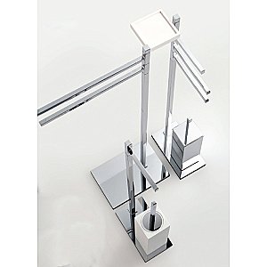 Стойка для ванной Bertocci Settecento 145 0758 0000 белый матовый/хром купить в интернет-магазине сантехники Sanbest