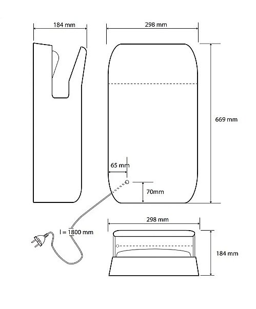 Сушилка для рук Bemeta Hotel 924224104 белая купить в интернет-магазине сантехники Sanbest