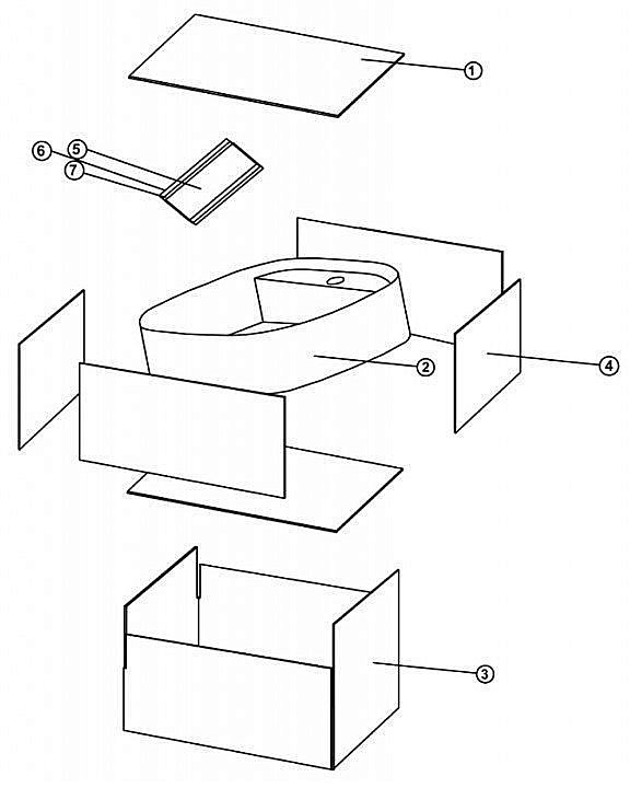 Раковина накладная Bravat Source 45 C22286W-1-ENG белая купить в интернет-магазине Sanbest