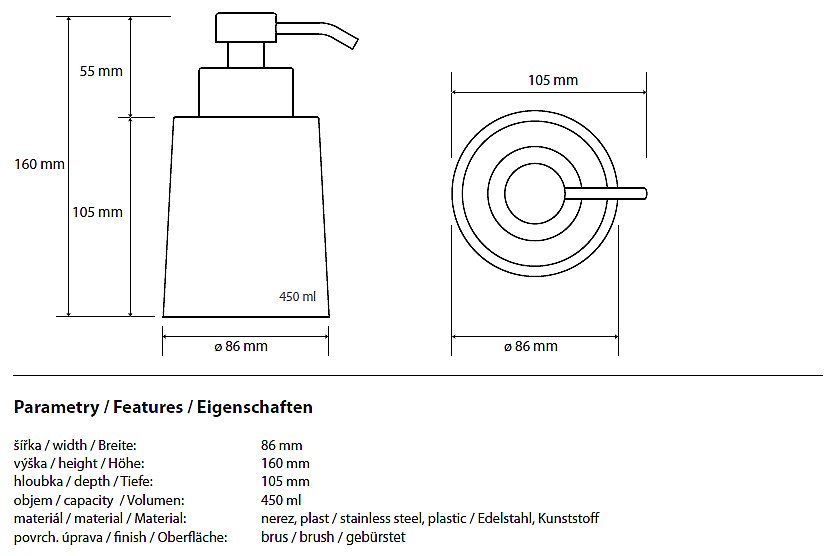 Диспенсер Bemeta Hotel 107109256 купить в интернет-магазине сантехники Sanbest
