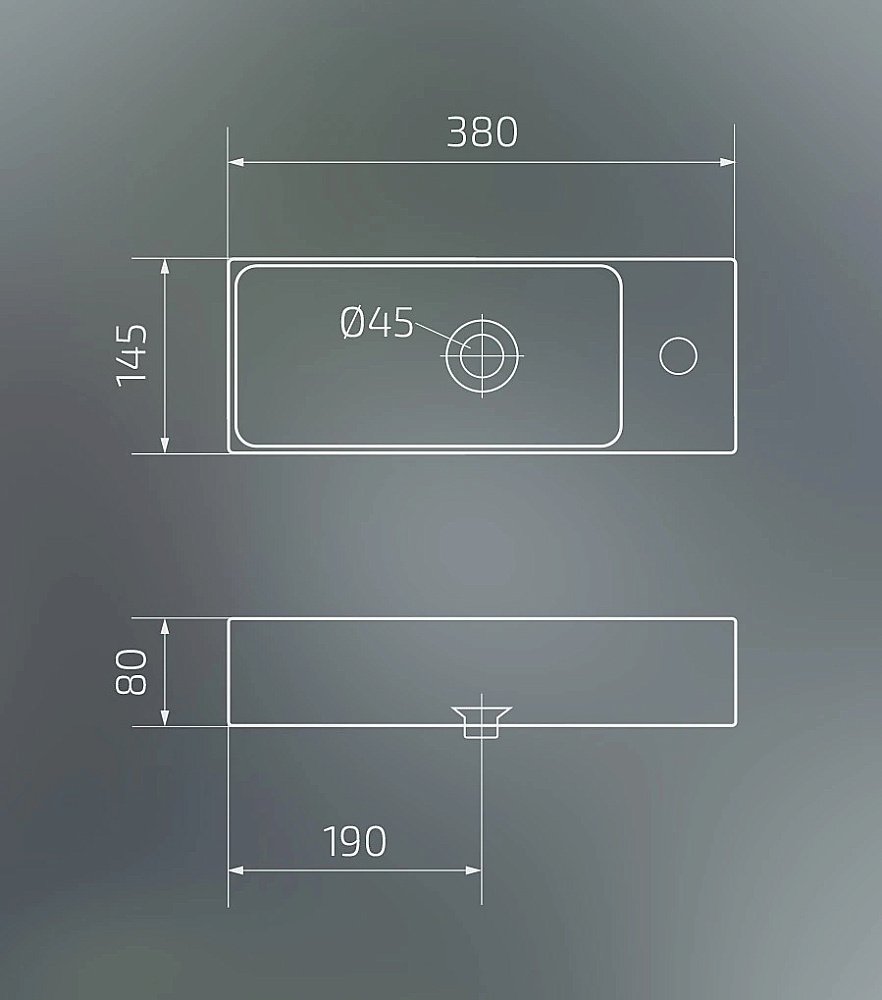 Раковина подвесная Gid Suspendido 38 Bm9271 62202L черная матовая купить в интернет-магазине Sanbest