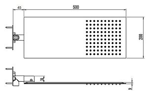 Верхний душ RGW Shower Panels SP-63 54х20 купить в интернет-магазине сантехники Sanbest