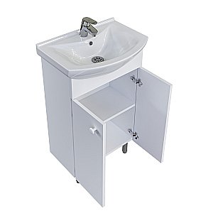 Мебель для ванной Grossman ЭКО 60 106051-2 с зеркалом, белый для ванной в интернет-магазине Sanbest