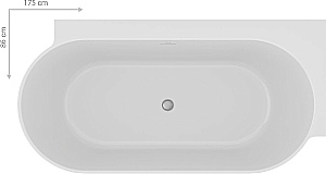 Ванна акриловая Ravak FREEDOM Corner II TEC L/R 175x86 белый (слив-перелив - хром) купить в интернет-магазине Sanbest