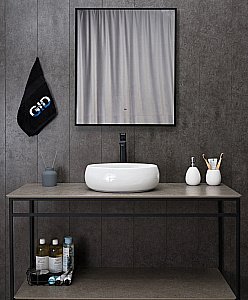 Раковина накладная Gid Lago 40 N9030ds 51235 белая купить в интернет-магазине Sanbest