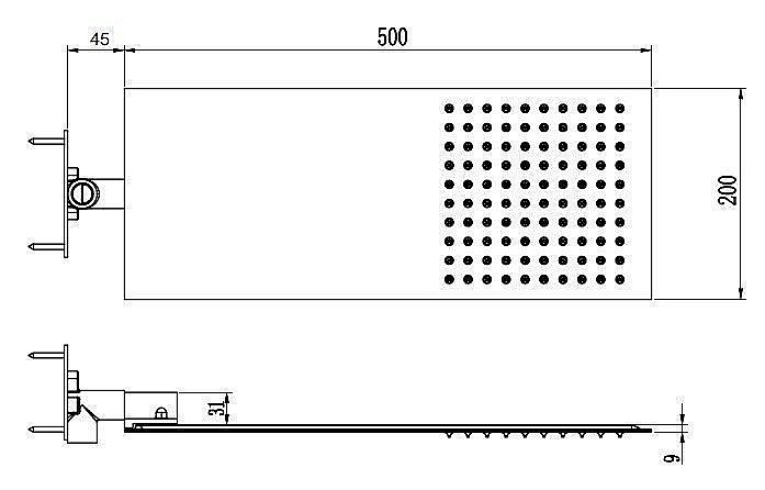 Верхний душ RGW Shower Panels SP-63 54х20 купить в интернет-магазине сантехники Sanbest