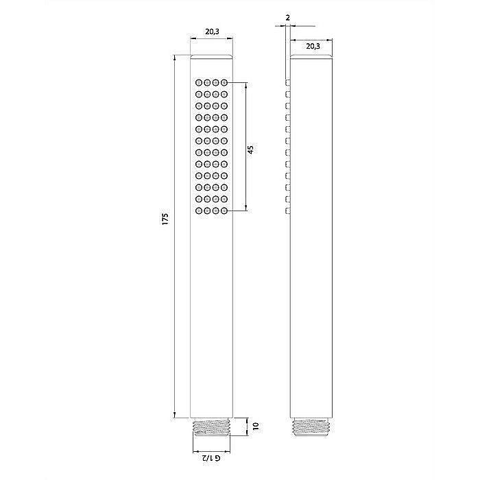 Душевая лейка OMNIRES MICRO R/KCR купить в интернет-магазине сантехники Sanbest