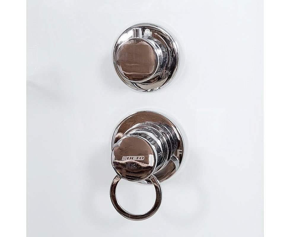 Душевая кабина DTO K401S 100x100 с крышей прозрачная/хром купить в интернет-магазине Sanbest