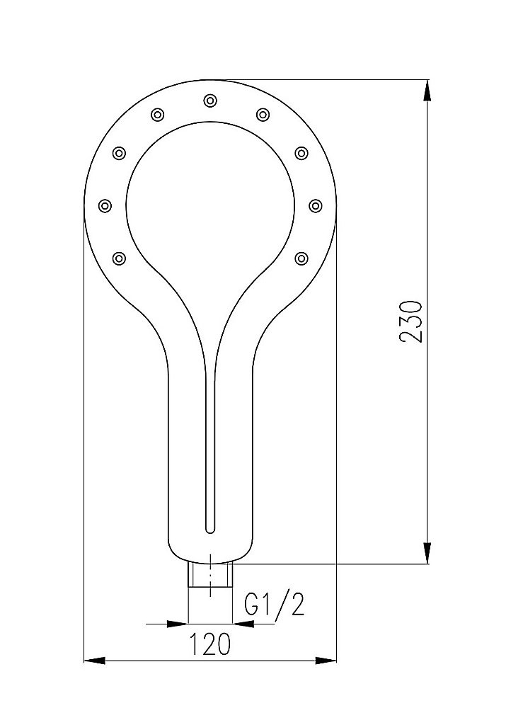 Душевая лейка Rav-Slezak PS0056 хром/белый купить в интернет-магазине сантехники Sanbest