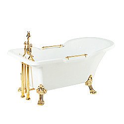 Ванна Migliore IMPERO на лапах LEONE STANDART 26925 180х87 белая,золото купить в интернет-магазине Sanbest