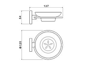 Мыльница Aquatek Оберон AQ4203BG стекло матовое/золото шлифованное купить в интернет-магазине сантехники Sanbest