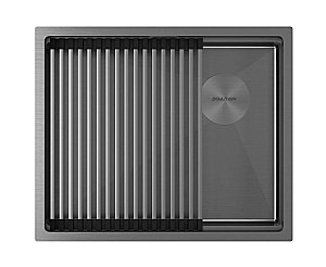 Кухонная мойка Paulmark NEXT-PRO 58 PM705845-GM вороненая сталь купить в интернет-магазине сантехники Sanbest