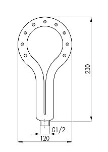Душевая лейка Rav-Slezak PS0056 хром/белый купить в интернет-магазине сантехники Sanbest