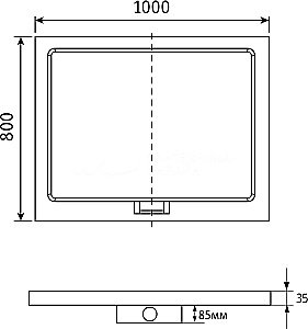 Душевой поддон RGW GWS-21 GWS 03150280-01 80x100 белый купить в интернет-магазине Sanbest