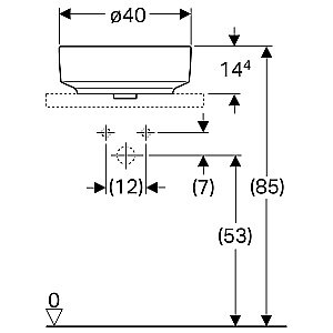 Раковина накладная Geberit VariForm 500.768.01.2 белая купить в интернет-магазине Sanbest