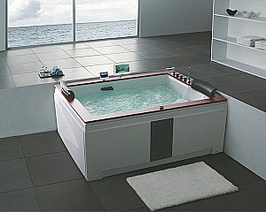 Ванна акриловая Gemy Face to You G9052-II B 186х151 белая с гидромассажем купить в интернет-магазине Sanbest