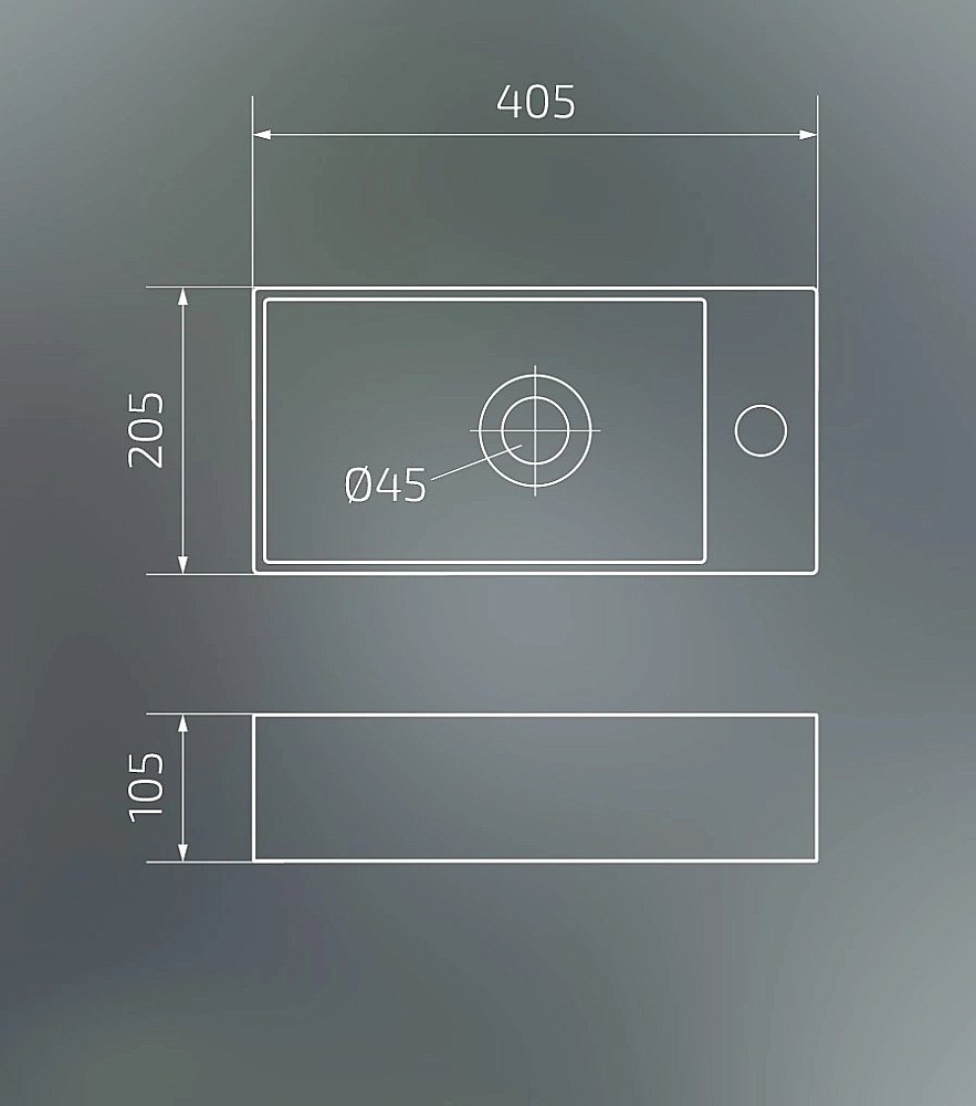 Раковина подвесная Gid Suspendido 40,5 Bm9270 62201L черная матовая купить в интернет-магазине Sanbest