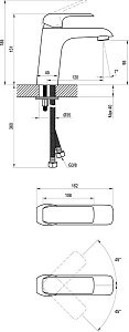 Смеситель для раковины Ravak FLAT X070118 купить в интернет-магазине сантехники Sanbest