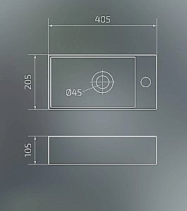 Раковина подвесная Gid Suspendido 40,5 Bm9270 62201L черная матовая купить в интернет-магазине Sanbest