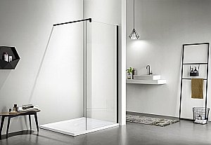 Душевое ограждение Aquatek 100х200 AQ WIW 10020BL стекло прозрачное/профиль черный купить в интернет-магазине Sanbest