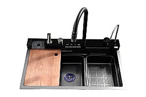 Мойка кухонная Esbano Geyserus-5 ESMKGEYS5 оружейная сталь купить в интернет-магазине сантехники Sanbest