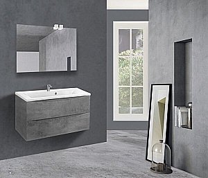 Тумба с раковиной Vincea Mia 900 Beton для ванной в интернет-магазине Sanbest