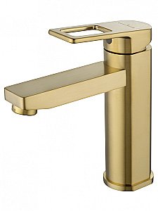 Смеситель для раковины WONZON & WOGHAND FRAME, Брашированное золото (WW-88139010-BG) купить в интернет-магазине сантехники Sanbest