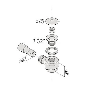 Сифон для поддона Migliore ML.RIC-10.126.RA медь купить в интернет-магазине сантехники Sanbest