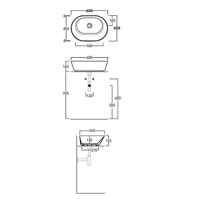 Раковина Simas Wave WA02 bi купить в интернет-магазине Sanbest