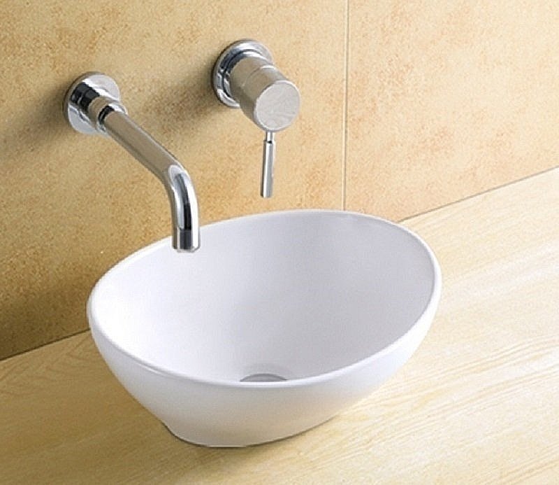 Раковина накладная Ceramalux N 40,5 7138 белая купить в интернет-магазине Sanbest