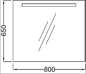 Зеркало с подсветкой Jacob Delafon EB1413-NF 80 в ванную от интернет-магазине сантехники Sanbest