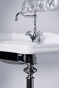 Консоль с раковиной Tiffany World Bristol TWBR874 105 хром с 1 отверстием для ванной в интернет-магазине сантехники Sanbest