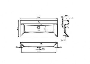 Тумба с раковиной Art&Max AM_Verona_Push_1000_2C_SO_GP_TS Гаскон Пайн светлый для ванной в интернет-магазине Sanbest