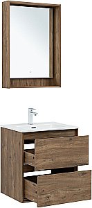 Тумба с раковиной Aquanet Милан 336377/254363 60 дуб рустикальный для ванной в интернет-магазине Sanbest
