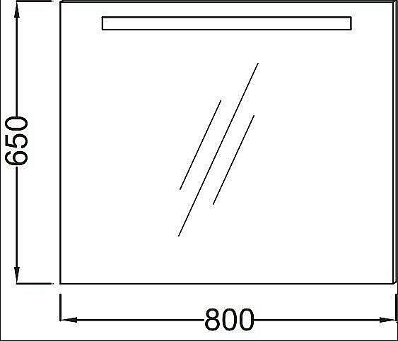 Зеркало с подсветкой Jacob Delafon EB1413-NF 80 в ванную от интернет-магазине сантехники Sanbest