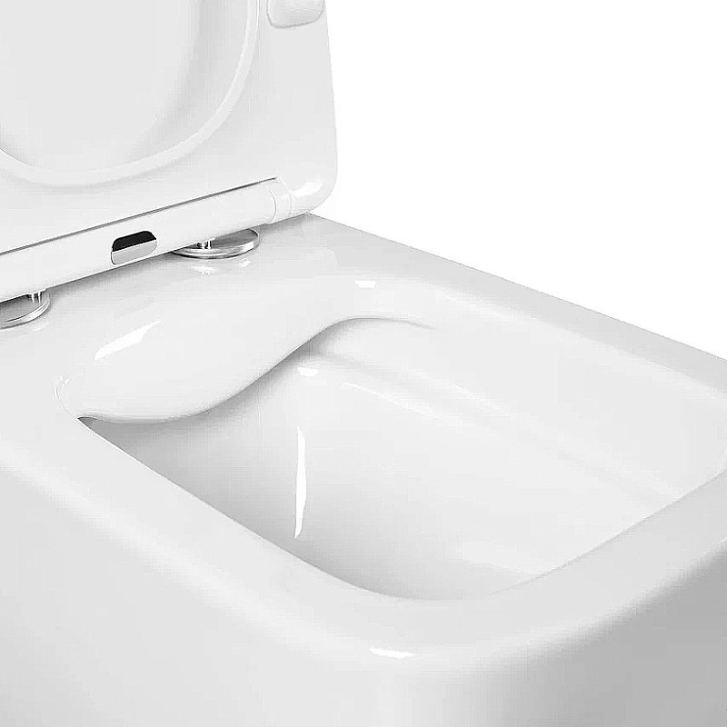 Унитаз подвесной Aquatek Либра New AQ1148N-00 белый, с крышкой микролифт, безободковый купить в интернет-магазине Sanbest