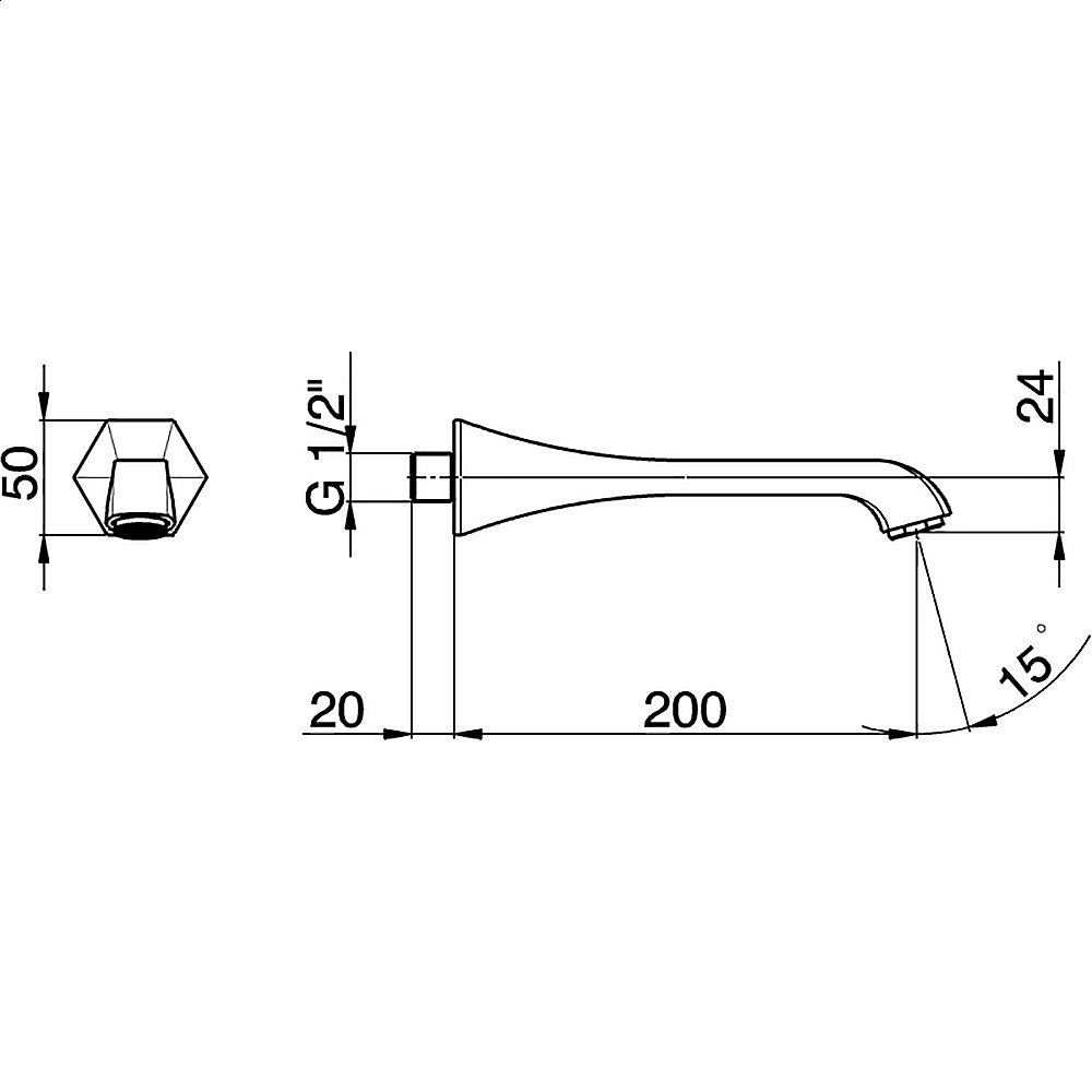 Излив  Cisal Cherie CE00024021 купить в интернет-магазине сантехники Sanbest